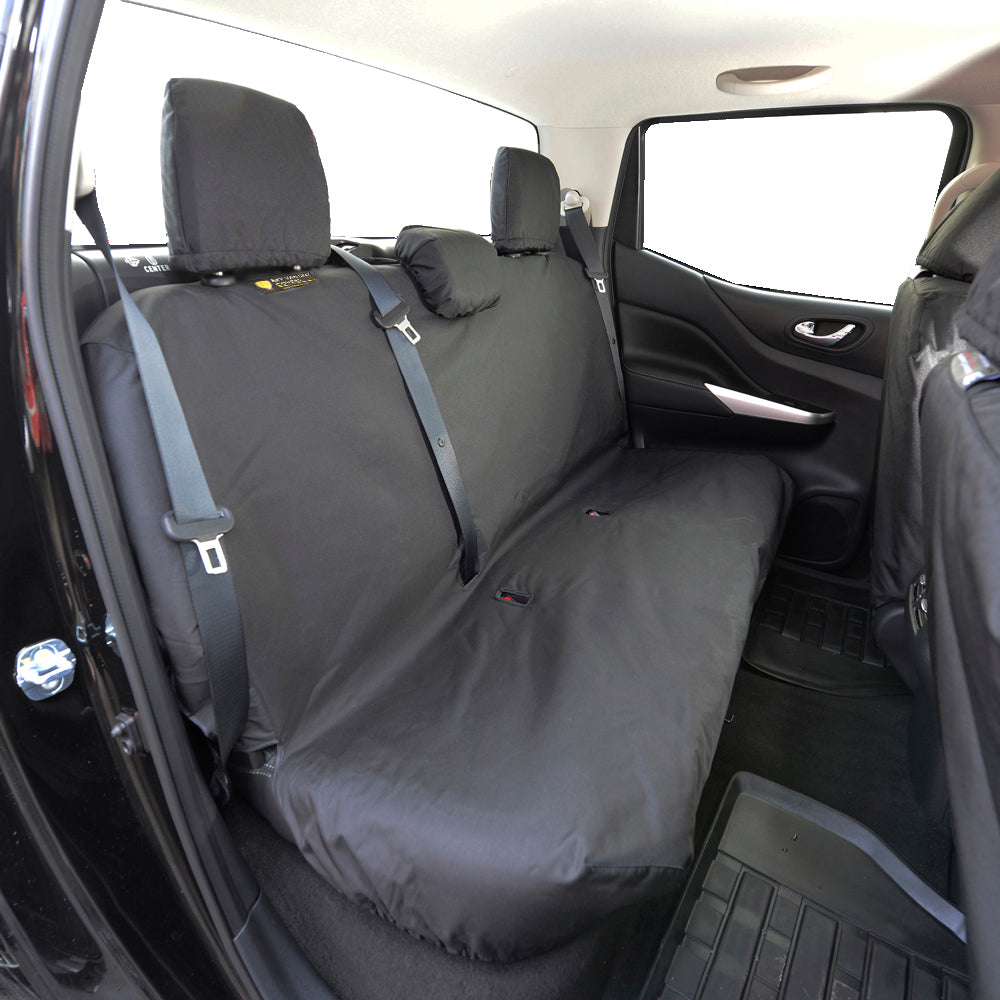 Nissan Navara NP300 (2016 Onwards) Tailored Front & Rear Seat Covers - Black