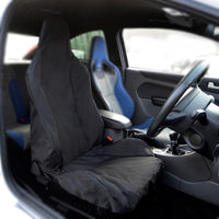 Ford Focus RS MK2 MK3 (2011 Onwards) Tailored Front Recaro Seat Cover (x1) - Black