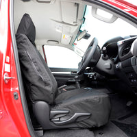 Toyota Hilux Active (2016 Onwards) Tailored Front Seat Covers - Black