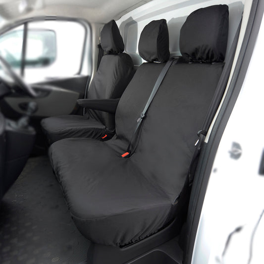 Fiat Talento Standard Van (2016 Onwards) Tailored Front Seat Covers (NO Split Passenger Seat) - Black