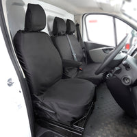 Nissan NV300 Standard Van (2016-2022) Tailored Front Seat Covers (NO Split Passenger Seat) - Black