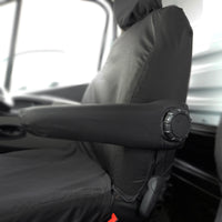 Nissan NV300 Standard Van (2016-2022) Tailored Front Seat Covers (NO Split Passenger Seat) - Black