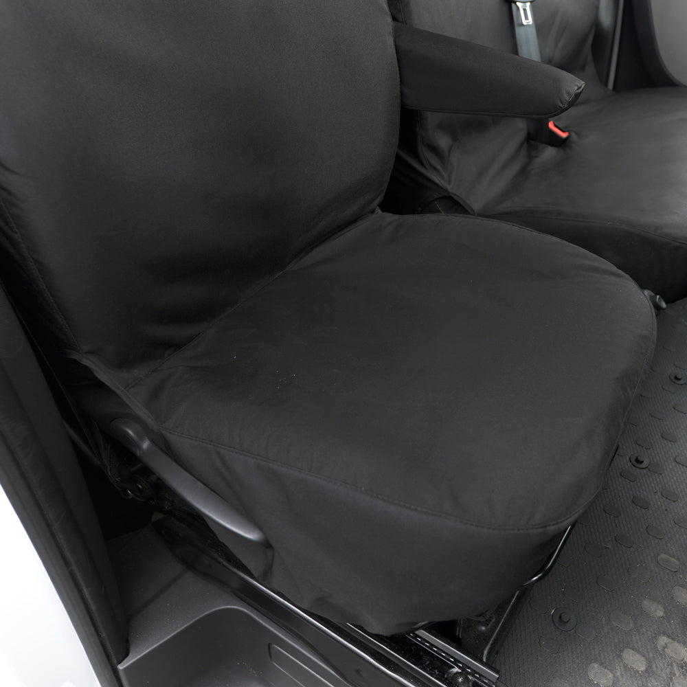 Nissan NV300 Standard Van (2016-2022) Tailored Front Seat Covers (NO Split Passenger Seat) - Black