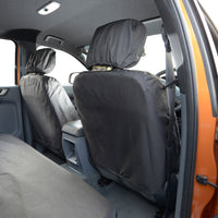 Ford Ranger T6 Wildtrak (2016-2018) Tailored Front & Rear Seat Covers - Black