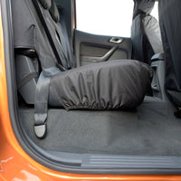 Ford Ranger T8 Wildtrak (2018 Onwards) Tailored Rear Seat Covers - Black