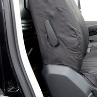 Man TGE (2017 Onwards) Tailored Front Seat Covers (WITH Folding Middle Seat) - Black