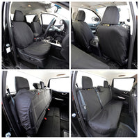 Nissan Navara NP300 (2016 Onwards) Tailored Front & Rear Seat Covers - Black