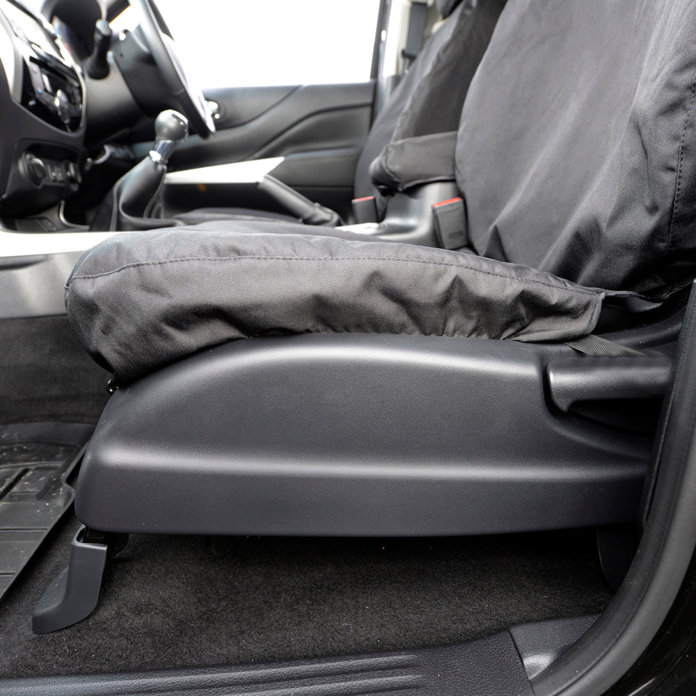 Nissan Navara NP300 (2016 Onwards) Tailored Front Seat Covers - Black