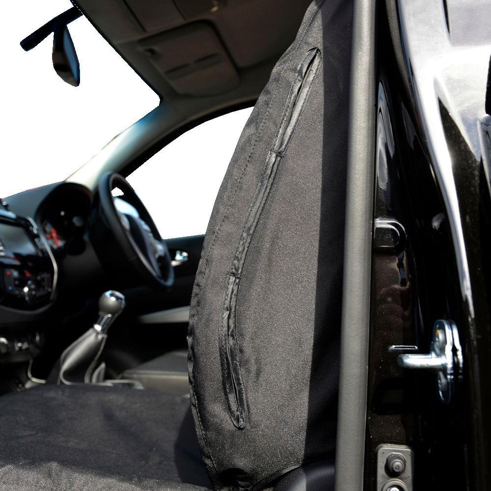 Nissan Navara NP300 (2016 Onwards) Tailored Front Seat Covers - Black