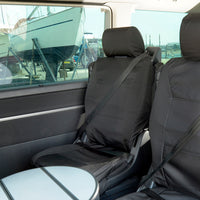 VW T6 Caravelle (2003-2015) Tailored 2nd Row Seat Covers (Both Seats) - Black