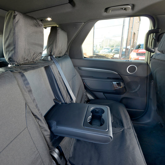 Fits Land Rover Discovery 5 Rear Seat Covers Tailored (2017 Onwards) - Black