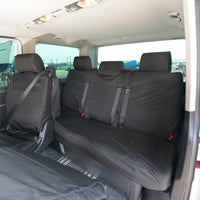 VW T6 Caravelle (2015 Onwards) Tailored 3rd Row Bench Seat Cover - Black