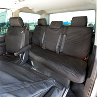VW T5 Caravelle (2003-2015) Tailored 3rd Row Bench Seat Cover - Black