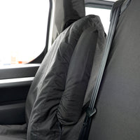 Vauxhall Vivaro (2019 Onwards) Tailored Front Seat Covers (NO Split Passenger Seat) - Black