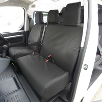Vauxhall Vivaro (2019 Onwards) Tailored Front Seat Covers (NO Split Passenger Seat) - Black