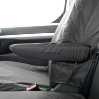 Vauxhall Vivaro (2019 Onwards) Tailored Front Seat Covers (NO Split Passenger Seat) - Black