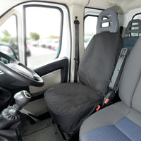 Peugeot Boxer (2006 Onwards) Tailored Front Seat Covers (NO Split Passenger Seat) - Black