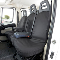 Peugeot Boxer (2006 Onwards) Tailored Front Seat Covers (NO Split Passenger Seat) - Black