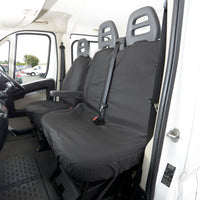 Peugeot Boxer (2006 Onwards) Tailored Front Seat Covers (NO Split Passenger Seat) - Black