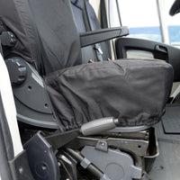 Peugeot Boxer (2006 Onwards) Tailored Front Seat Covers (NO Split Passenger Seat) - Black