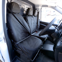 Mercedes V Class (2014 Onwards) Tailored Front Seat Covers (Single/Double NO Split Passenger Seat) - Black