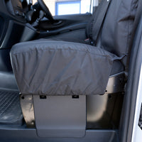 Mercedes V Class (2014 Onwards) Tailored Front Seat Covers (Single/Double NO Split Passenger Seat) - Black