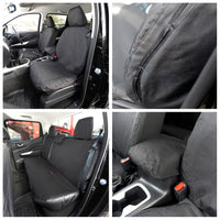 Mercedes Benz X Class (2017 Onwards) Tailored Front & Rear Seat Covers - Black