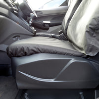 Ford Transit Connect (2014-2018) Tailored Front Seat Covers (Single/Single NO Armrests) - Black