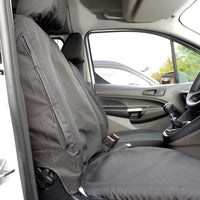 Ford Transit Connect (2014-2018) Tailored Front Seat Covers (Single/Single NO Armrests) - Black